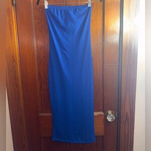 Capella Royal Blue Bodycon Maxi Skirt | Stretch Tube Skirt | Size M